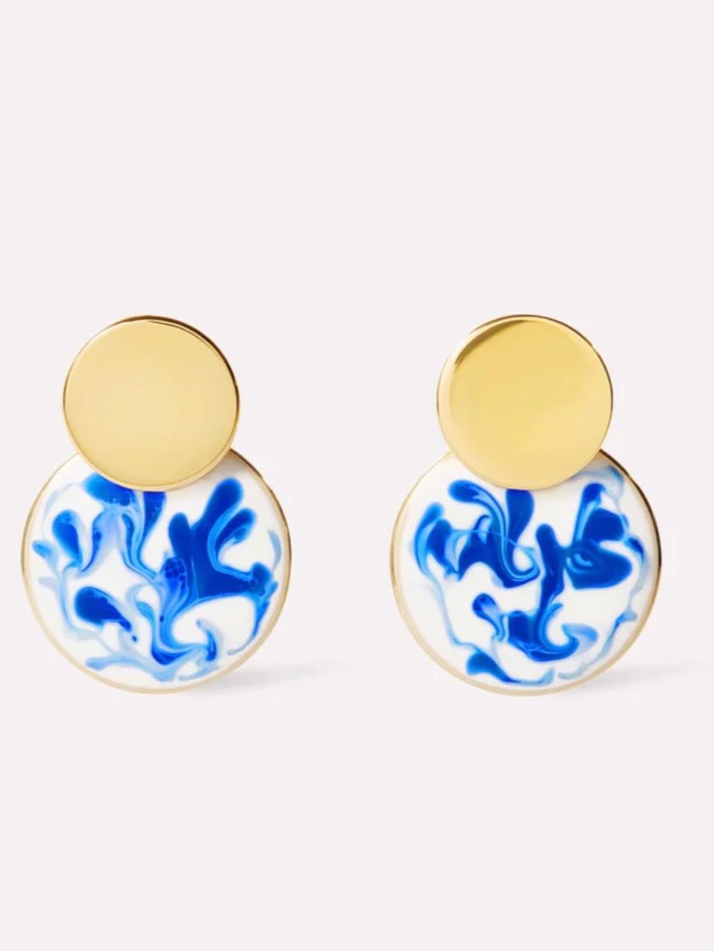 Ana Luisa Mini Kinoko Blue Marble Drop Earrings